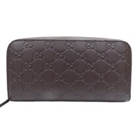 棕色 壓紋皮革 拉鍊長夾 278635