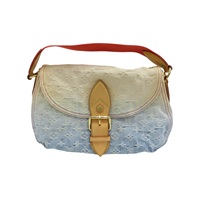 藍色/米白單寧 橘色帆布 Sunray 肩背包 M40416 M40416