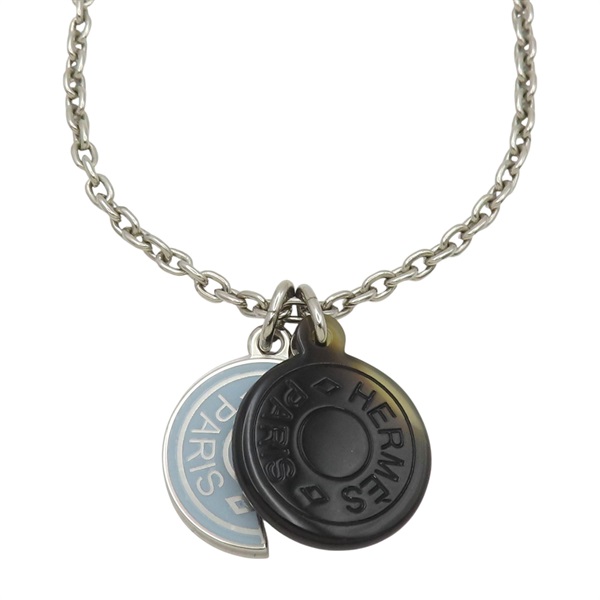 銀色鍍金 棕色牛角 Carrousel 旋轉木馬 項鍊【HERMES 愛馬仕】