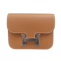 棕色 Epsom牛皮 Constance Slim 中夾 W刻 W