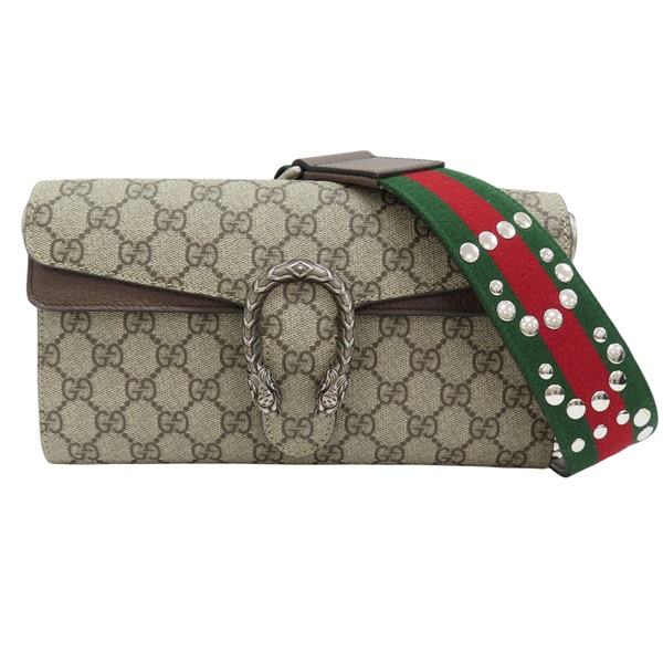 烏木色 GG Supreme帆布 Dionysus 肩背包【GUCCI 古馳】 731782