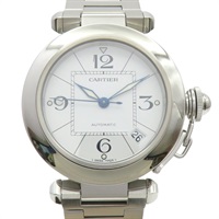 白色錶盤 不鏽鋼 Pasha C 腕錶【Cartier 卡地亞】 W31074M7