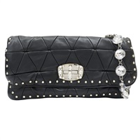 黑色 羊皮 肩背包【MIU MIU 繆繆】 RP0197