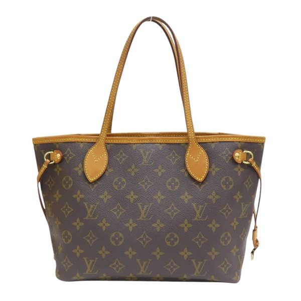 棕色 原花帆布 Never Full PM 手提包 M40155