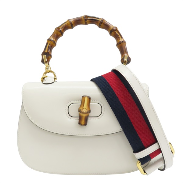 白色 牛皮 Bamboo 1947 两用包【GUCCI 古馳】 675797