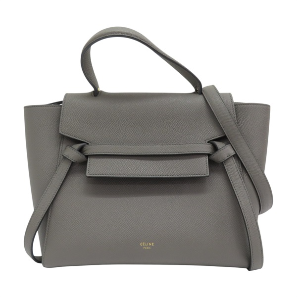 灰色牛皮 Belt 兩用包【CELINE 賽琳】