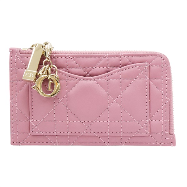 粉色 牛皮 名片夾【Dior 迪奧】