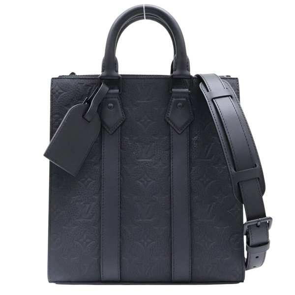 黑色 原花 Taurillon 壓紋皮革 Sac Plat Cross 托特包【LOUIS VUITTON LV 路易威登】 M21884