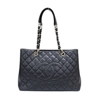 黑色 荔枝紋牛皮 GST 肩背包 無卡【CHANEL 香奈兒】