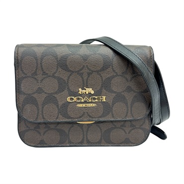 棕色牛皮斜背包 【COACH 寇馳】