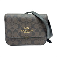 棕色牛皮斜背包 【COACH 寇馳】