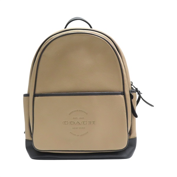棕色 牛皮 後背包【COACH 寇馳】
