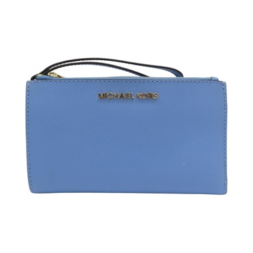 藍色 牛皮 長夾 【MICHAEL KORS 邁克爾高司】