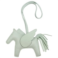 綠色 羊皮 Rodeo Pegase 吊飾 W刻【 HERMES 愛馬仕】