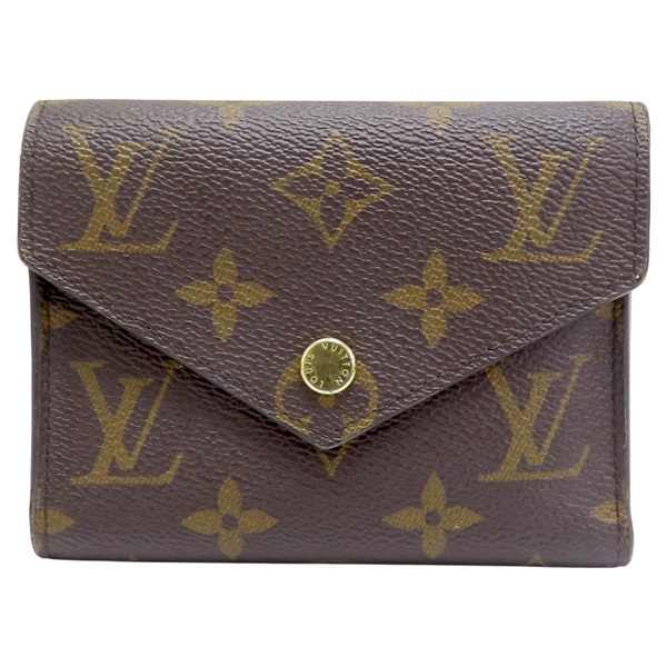 棕色 原花 帆布 Victorine 扣式短夾 M62472【LOUIS VUITTON LV 路易威登】 M62472