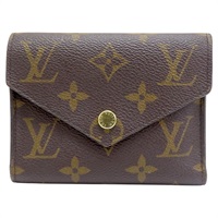 棕色 原花 帆布 Victorine 扣式短夾 M62472【LOUIS VUITTON LV 路易威登】 M62472