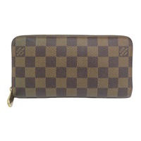 棕色 棋盤格 帆布 拉鍊長夾 N60046【LOUIS VUITTON LV 路易威登】 N60046
