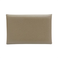 大象灰 Epsom牛皮 Calvi 卡夾 名片夾 U刻【 HERMES 愛馬仕】