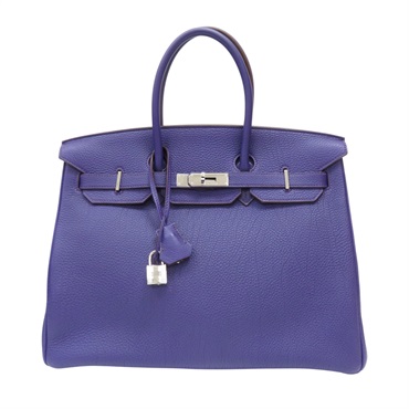 紫色 Togo牛皮 Birkin 35 柏金包 手提包 □N刻 銀扣【HERMES 愛馬仕】
