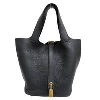 黑色 Taurillon牛皮 Picotin Lock 18 手提包 C刻 金扣【HERMES 愛馬仕】 C刻/BK