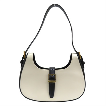 黑白牛皮 Le fermoir Hobo 肩背包 672615 [SAINT LAURENT YSL 聖羅蘭] 672615