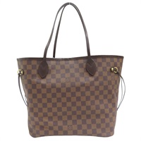棕色 棋盤格帆布 Neverfull MM 托特包【LOUIS VUITTON LV 路易威登】 N51105