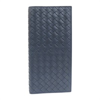 藍色 牛皮編織 長夾【BOTTEGA VENETA BV 寶緹嘉】