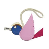 粉色/藍色 牛皮 羊皮 Birdy 小鳥吊飾 B刻【HERMES 愛馬仕】 B刻