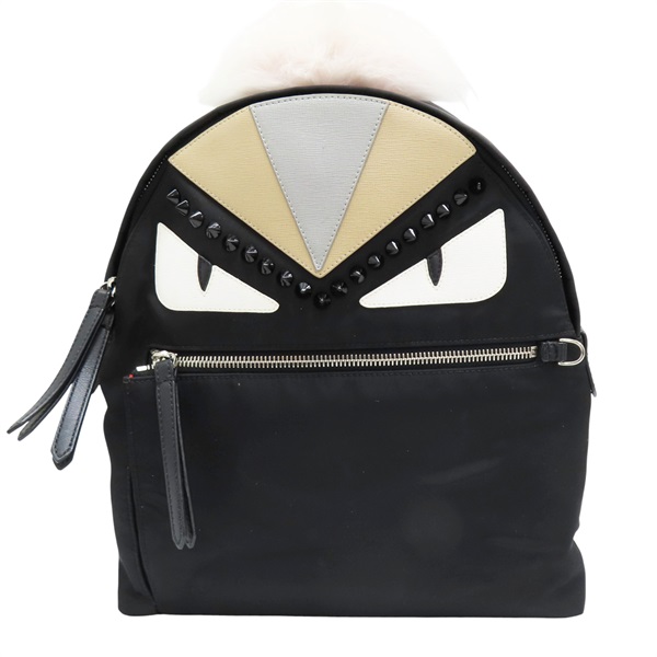 黑色 尼龍 Monster 後背包【FENDI 芬迪】 8BZ035