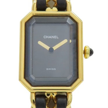 黑色錶盤 皮革鍊帶 Premiere XL 腕錶【CHANEL 香奈兒】 H0001