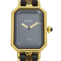 黑色錶盤 皮革鍊帶 Premiere XL 腕錶【CHANEL 香奈兒】 H0001