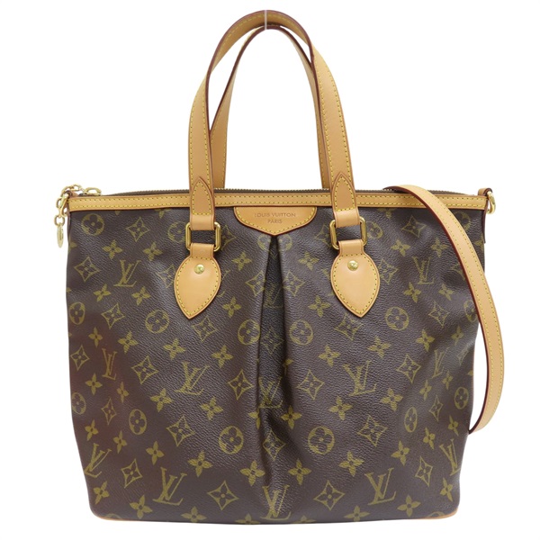 棕色 原花帆布 Palermo PM 兩用包【LOUIS VUITTON LV 路易威登】 M40145