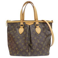 棕色 原花帆布 Palermo PM 兩用包【LOUIS VUITTON LV 路易威登】 M40145