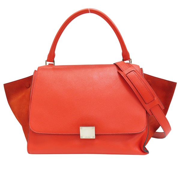 紅色 牛皮 Trapeze 两用包【CELINE 賽琳】