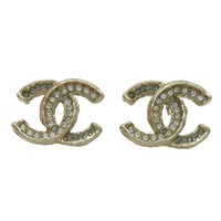 水晶 CC 金屬 耳環【CHANEL 香奈兒】