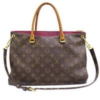 棕色 原花 PVC塗層帆布 Pallas 两用包【LOUIS VUITTON LV 路易威登】 M40906