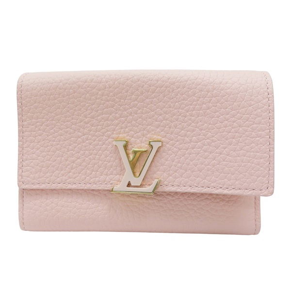 粉色 牛皮 扣式短夾【LOUIS VUITTON LV 路易威登】 M82361