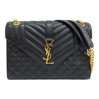 黑色牛皮 Envelope Medium 肩背包 600185【SAINT LAURENT YSL 聖羅蘭】 600185