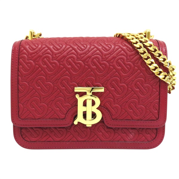 紅色牛皮 TB 兩用包【BURBERRY 巴寶莉】