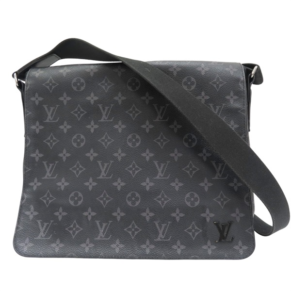 黑色 原花 帆布 District MM 肩背包【LOUIS VUITTON LV 路易威登】 M44001