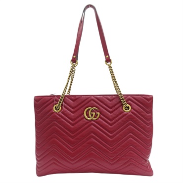 紅色 牛色 GG Marmont 肩背包 524578【GUCCI 古馳】 524578