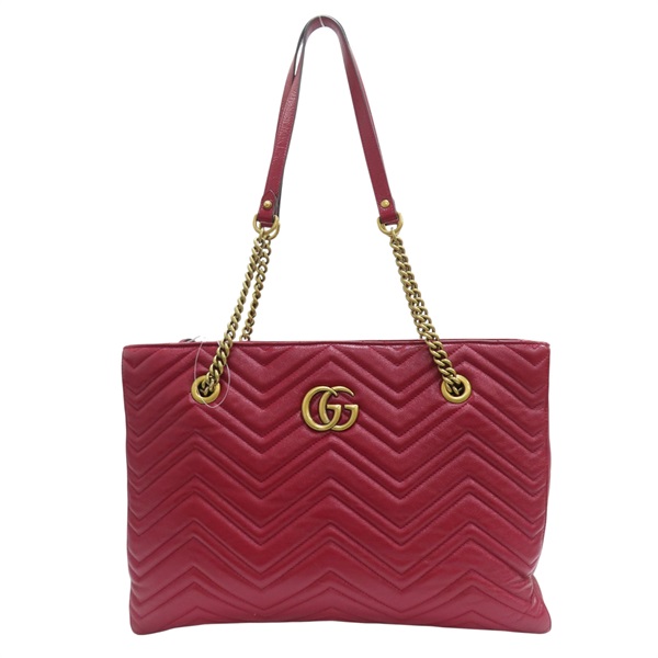 紅色 牛色 GG Marmont 肩背包 524578【GUCCI 古馳】 524578