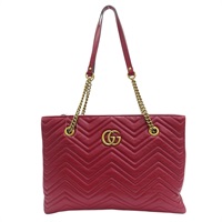 紅色 牛色 GG Marmont 肩背包 524578【GUCCI 古馳】 524578