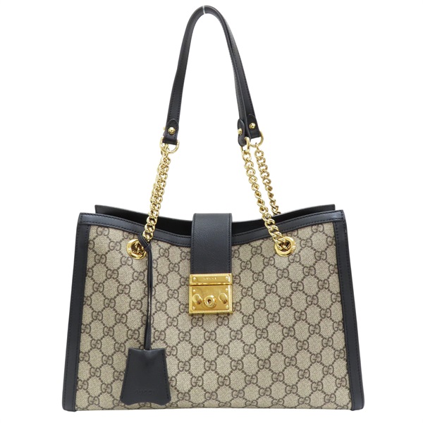 黑色 PVC塗層帆布 肩背包【GUCCI 古馳】 479197