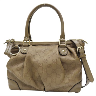 卡其色 壓紋牛皮 兩用包【GUCCI 古馳】 247902