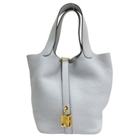 藍色 TC牛皮 Picotin Lock 18 手提包 Z刻 金扣【HERMES 愛馬仕】 Z刻