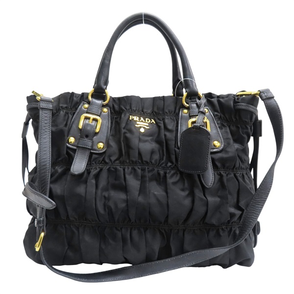 黑色 尼龍帆布 兩用包 (霉味)【PRADA 普拉達】 BN1788