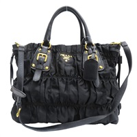 黑色 尼龍帆布 兩用包 (霉味)【PRADA 普拉達】 BN1788