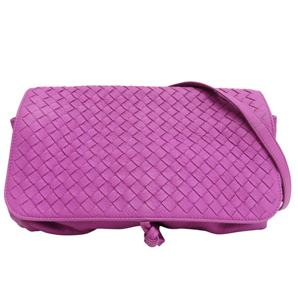 紫色 羊皮編織 肩背包【BOTTEGA VENETA BV 寶緹嘉】