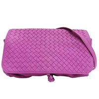 紫色 羊皮編織 肩背包【BOTTEGA VENETA BV 寶緹嘉】